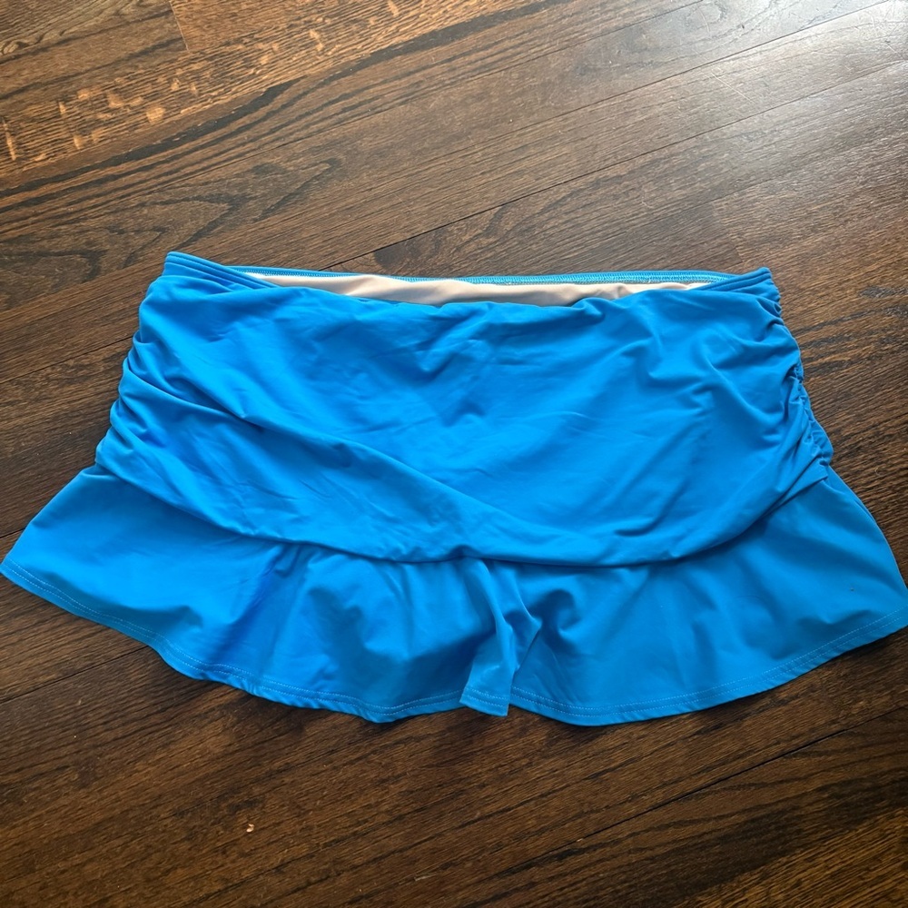 Lands' End Blue Swim Skirt Swimwear Size 16 - Picture 4 of 4
